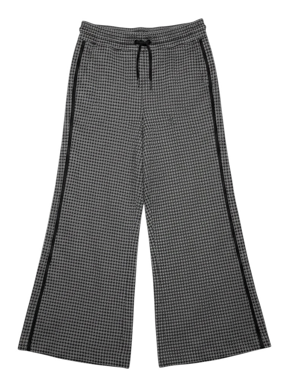 ME+EM Black Ivory Plaid Pull On Wide Leg Travel Pant Size 6